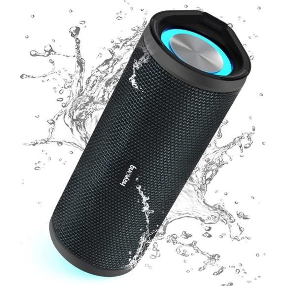 Portable Bluetooth Speaker, Waterproof Wireless Outdoor Speakers with LED Light - Picture 1 of 5